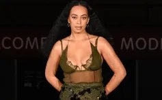 Solange Knowles arrives at the Gucci Cruise 2025 Fashion Show at Tate Modern on May 13, 2024 in London, England.